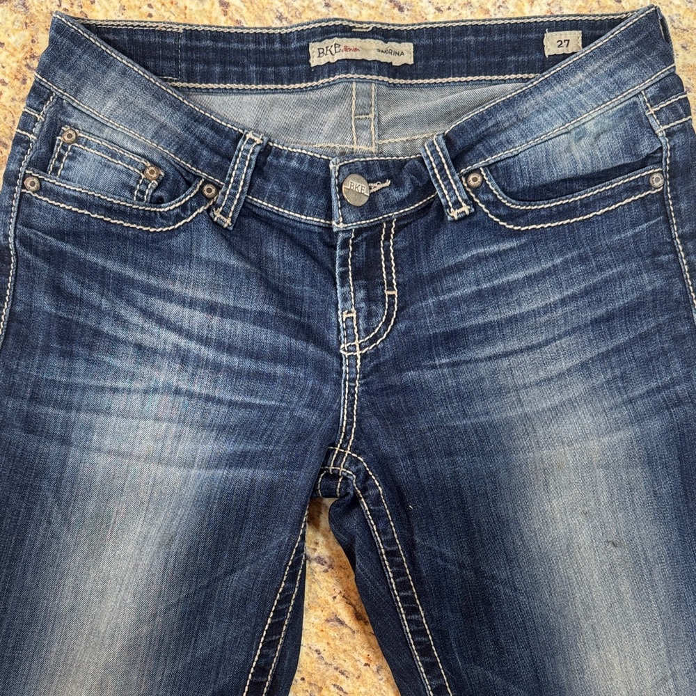 BKE Women's Dark Blue Skinny Jeans